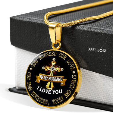 Customized Family To My Husband Necklace Chain For Men - Romantic Sayings - Family Gift Ideas For Xmas Valentine Shape